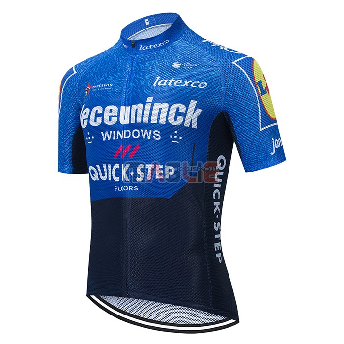 Maglia Deceuninck Quick Step Manica Corta 2021 Blu Viola